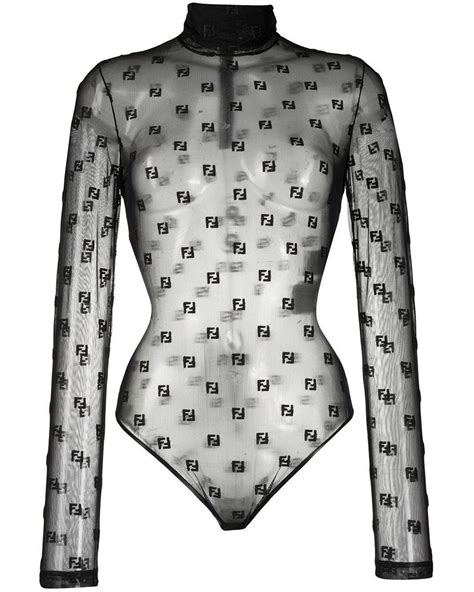 fendi blouse|fendi sheer bodysuit.